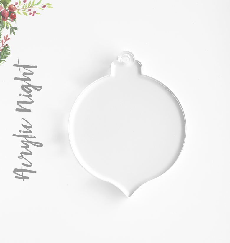 Acrylic Christmas Ornaments Large Night