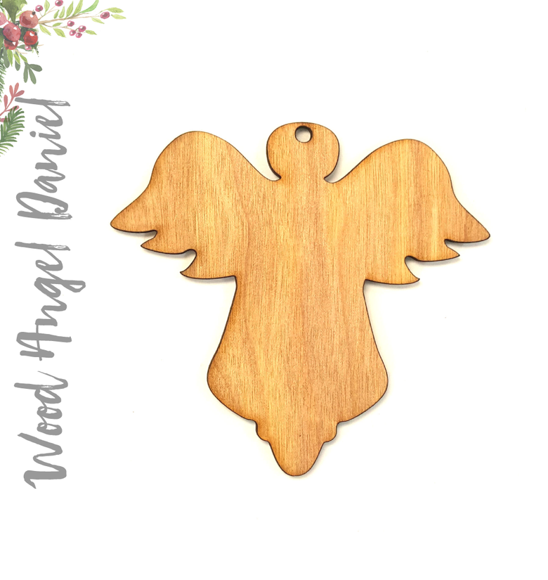 Wood Christmas Ornaments Angel Daniel (Package.Price)