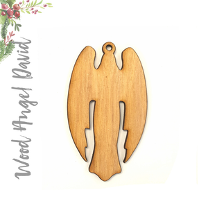 Wood Christmas Ornaments Angel David (Package.Price)