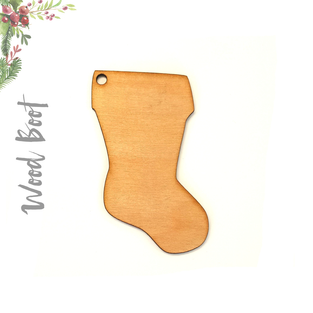 Wood Christmas Ornaments Boot (Package.Price)