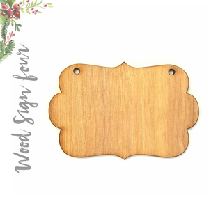 Wood Christmas Ornaments Sign four (Package.Price)