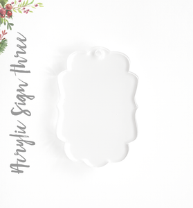 Acrylic Christmas Ornaments Large Sign Three