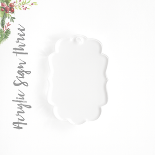 Acrylic Christmas Ornaments Large Sign Three