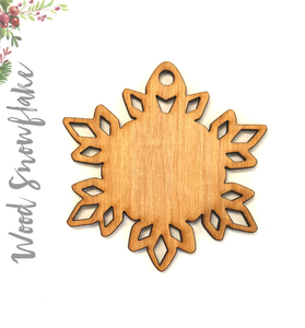 Wood Christmas Ornaments Snowflake (Package.Price)