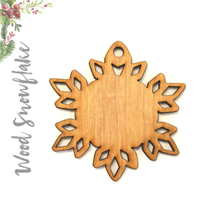 Wood Christmas Ornaments Snowflake (Package.Price)