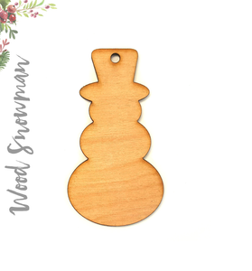 Wood Christmas Ornaments Snowman (Package.Price)