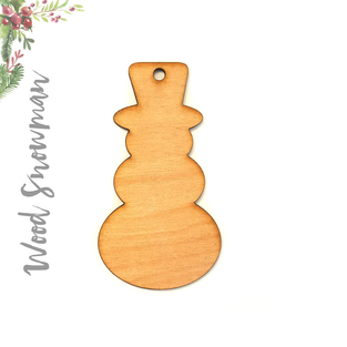 Wood Christmas Ornaments Snowman (Package.Price)