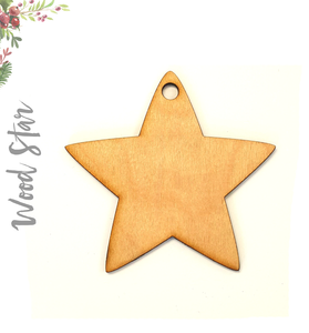 Wood Christmas Ornaments Star (Package.Price)