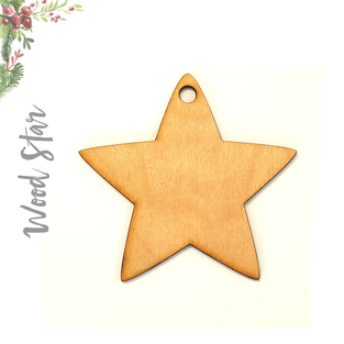 Wood Christmas Ornaments Star (Package.Price)