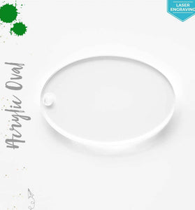 Laser Engraving Acrylic Keychains Oval