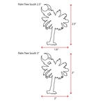 UV Printing Acrylic Keychains Palmetto Tree