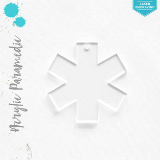 Laser Engraving Acrylic Keychains Paramedic Symbol