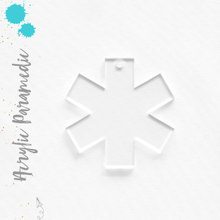 Acrylic Keychains Paramedic Symbol