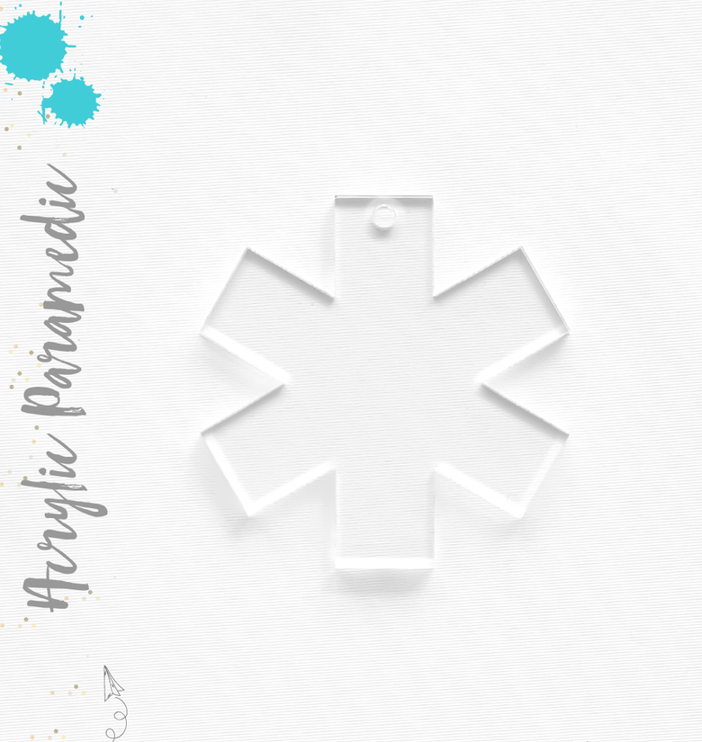 Acrylic Keychains Paramedic Symbol