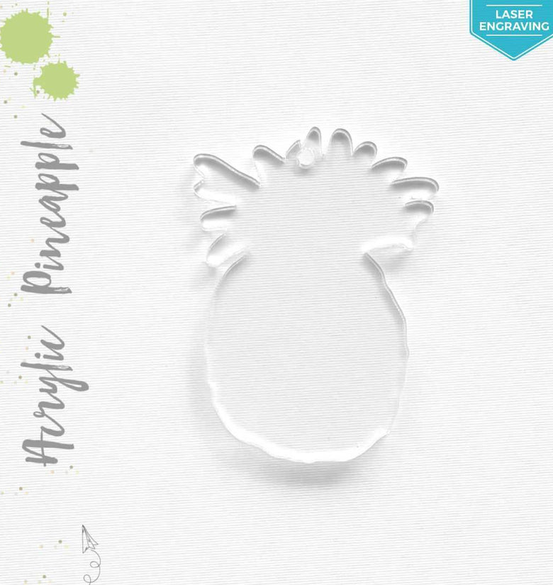 Laser Engraving Acrylic Keychains Pineapple
