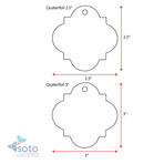 Acrylic Keychains Quatrefoil