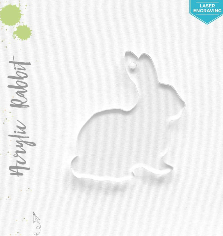 Laser Engraving Acrylic Keychains Rabbit