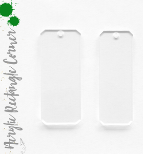 Acrylic Keychain Rectangle -Bars Corners