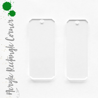 Acrylic Keychain Rectangle -Bars Corners