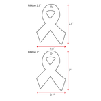 UV Printing Acrylic Keychains Ribbon Symbol