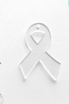Laser Engraving Acrylic Keychains Ribbon Symbol