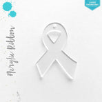 Laser Engraving Acrylic Keychains Ribbon Symbol