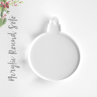 Acrylic Christmas Ornaments Large Round Soto