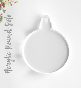 Acrylic Christmas Ornaments Round Soto