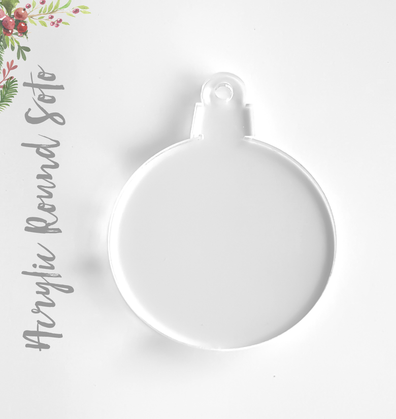 Acrylic Christmas Ornaments Round Soto