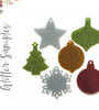 A Glitter Acrylic Christmas Ornaments Samples (Pack 24 Units)