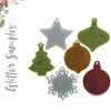 Glitter Acrylic Christmas Ornaments Samples (Pack 24 Units)