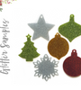 Glitter Acrylic Christmas Ornaments Samples (Pack 24 Units)