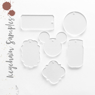 Acrylic keychain Samples (Pack 24 Units)