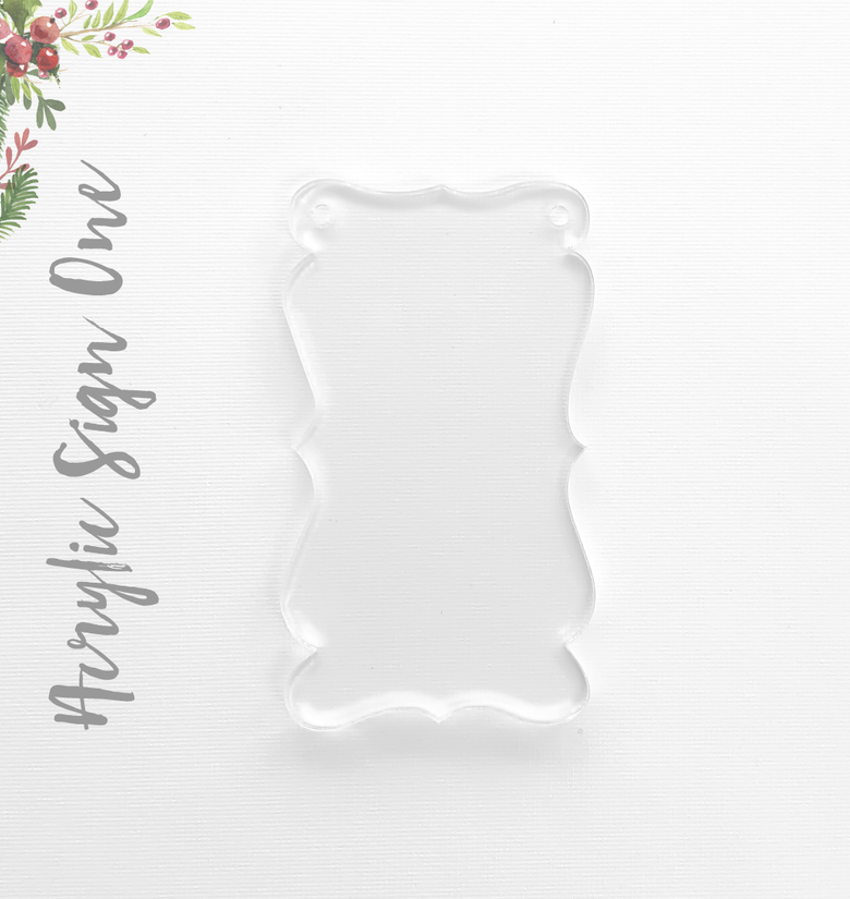 Acrylic Christmas Ornaments Sign one