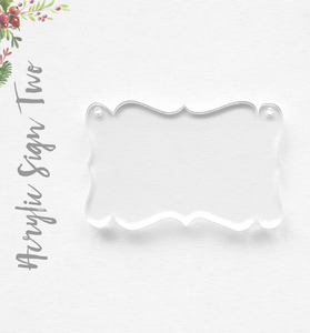 Acrylic Christmas Ornaments Sign two