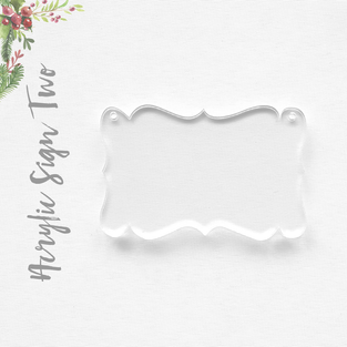 Acrylic Christmas Ornaments Sign two