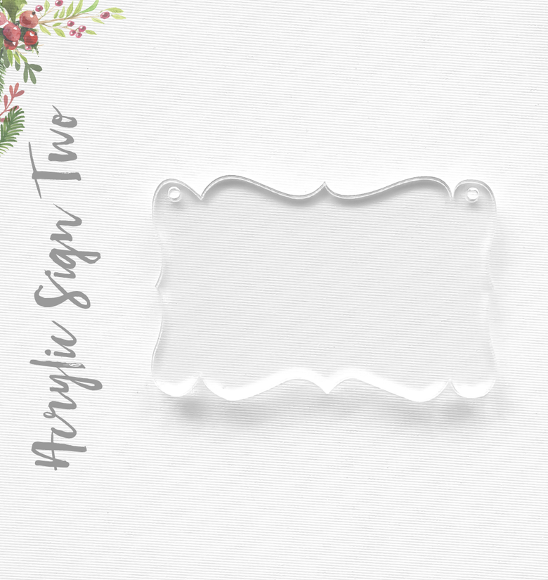 Acrylic Christmas Ornaments Sign two