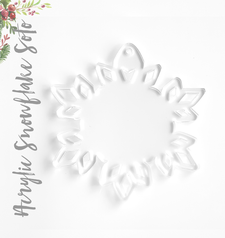 Acrylic Christmas Ornaments Large Snowflake