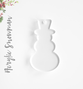 Acrylic Christmas Ornaments Snowman