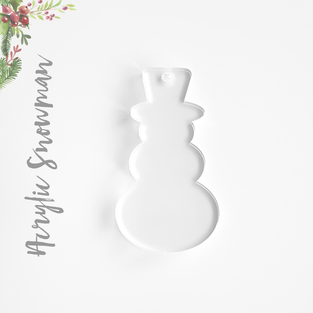 Acrylic Christmas Ornaments Large Snowman