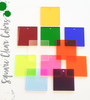 Acrylic Square Translucent Colors With hole (Package.Price)