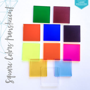Laser Engraving Acrylic Square Translucent Colors (Package.Price)