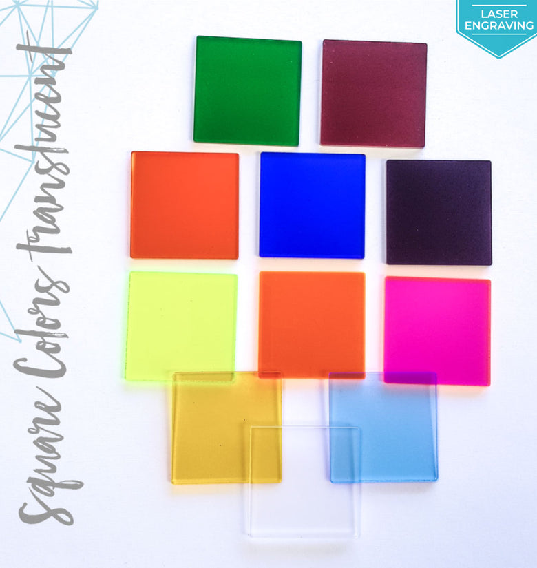 Laser Engraving Acrylic Square Translucent Colors (Package.Price)