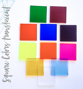 Acrylic Square Translucent Colors (Package.Price)