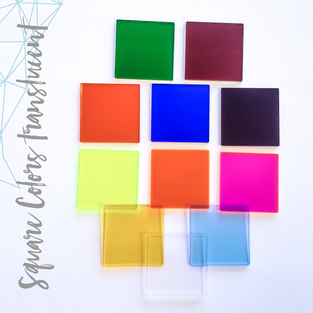 Acrylic Square Translucent Colors (Package.Price)