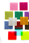 Acrylic Square Glitter With hole (Package.Price)