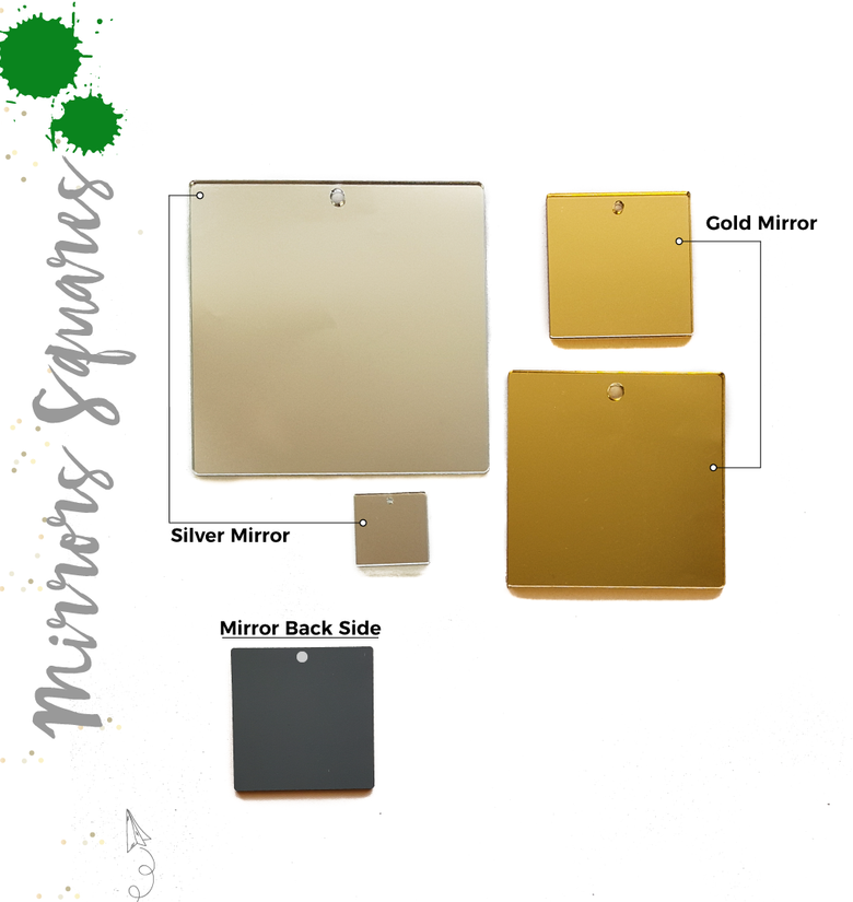 Acrylic Square Mirror With Hole (Package.Price)