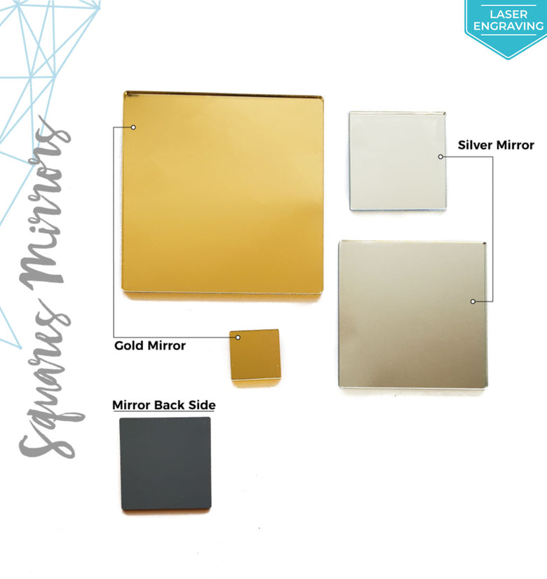 Mirrored Gold Acrylic Sheets for Laser Cutting & Engraving