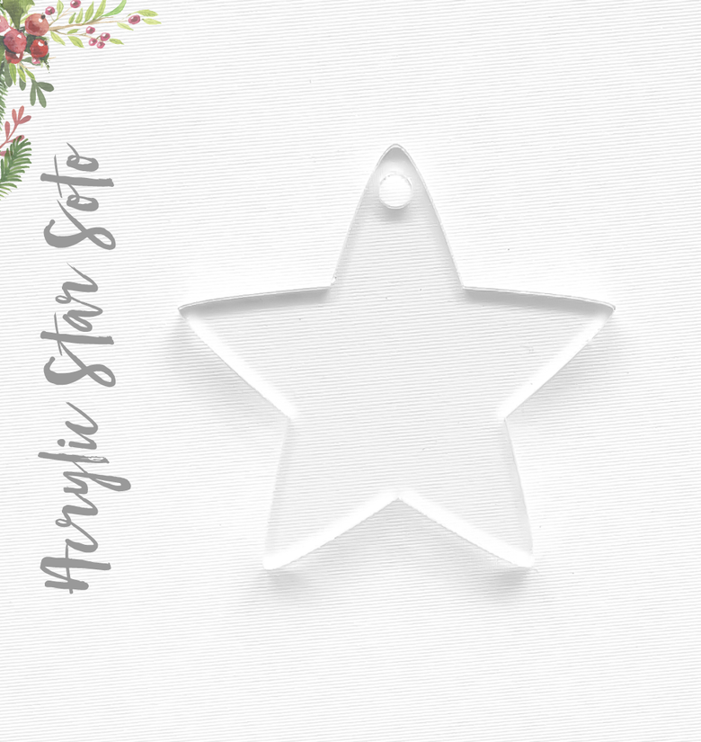 Acrylic Christmas Ornaments Star Soto