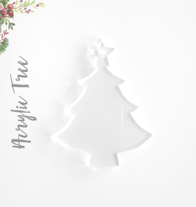 Acrylic Christmas Ornaments Large Tree